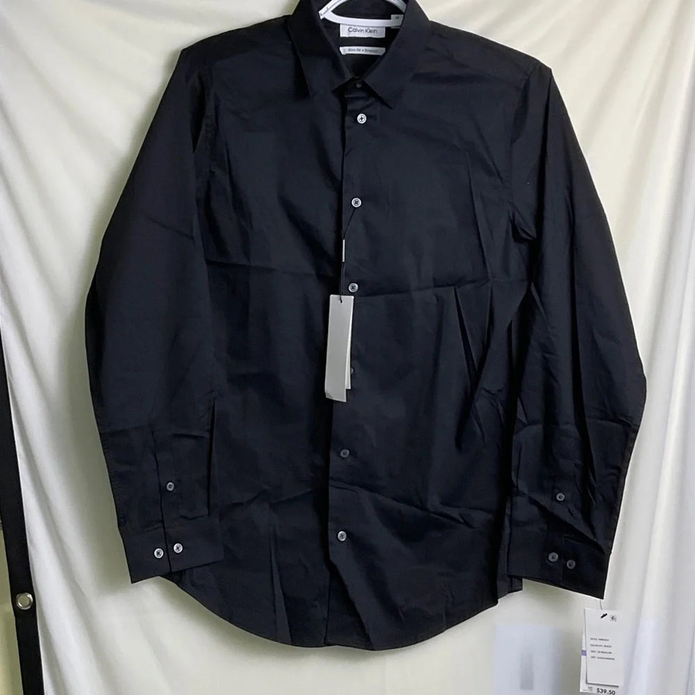 Calvin Klein Kids Classic Black Button Down Shirt